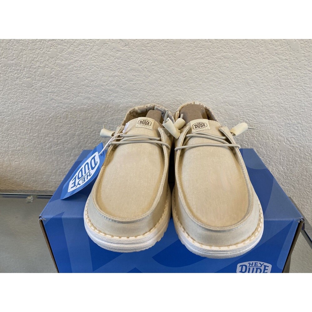 Hey Dude Wendy Stretch Canvas Off White Slip On Shoes Womens 8 Lightweight Beach - Picture 3 of 8